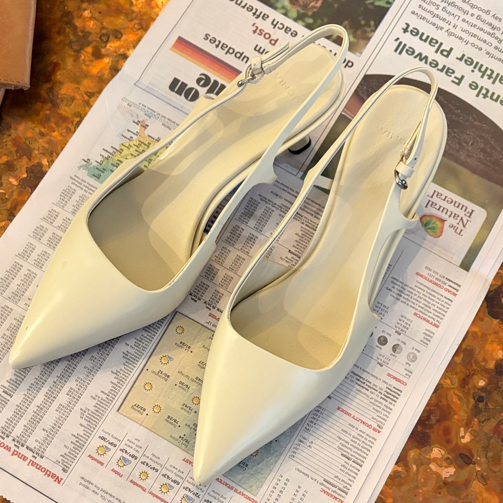 Vince Ivory Kitten Heels